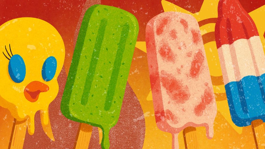 image of popsicles melting