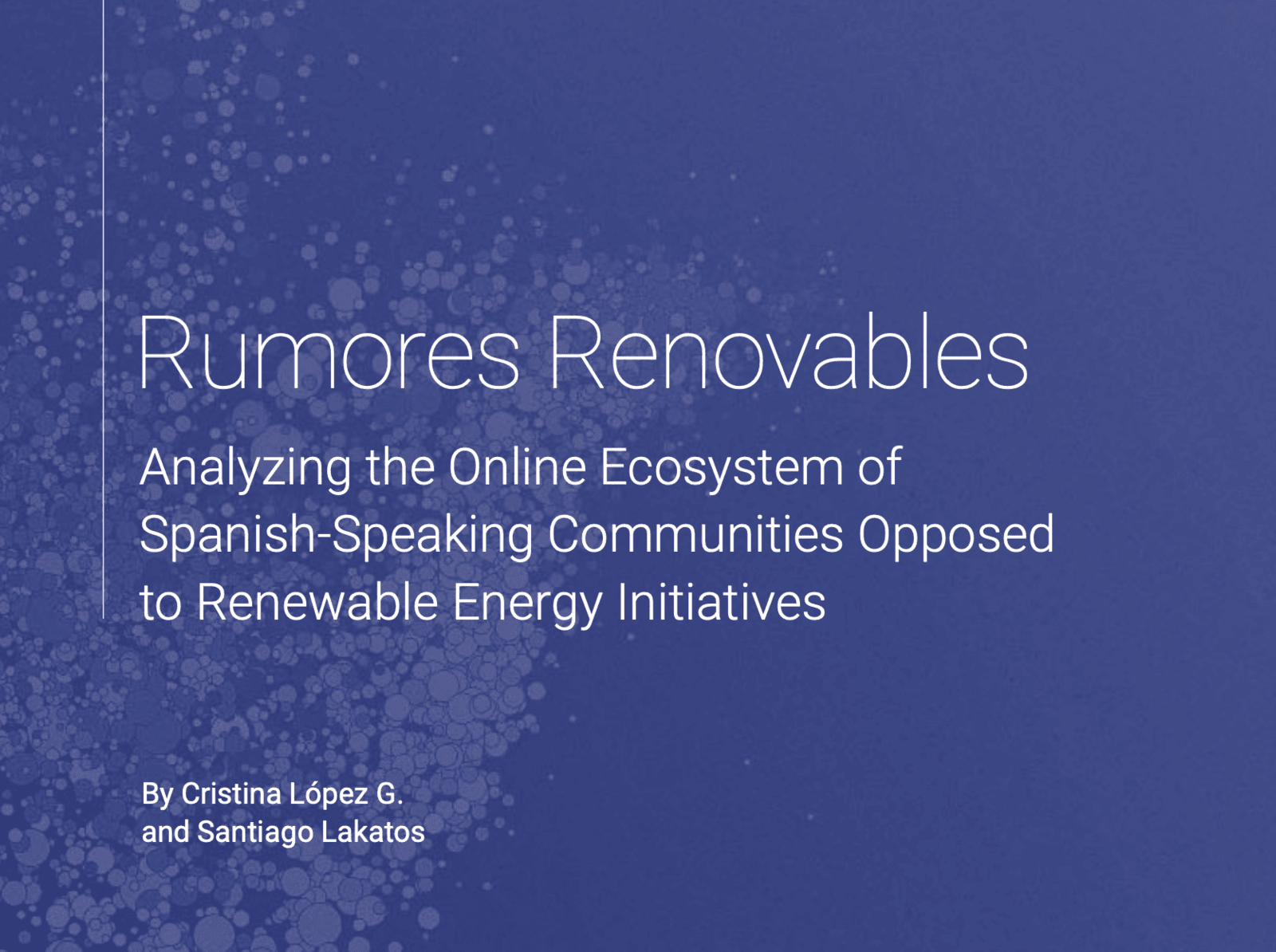 Rumores Renovables report cover