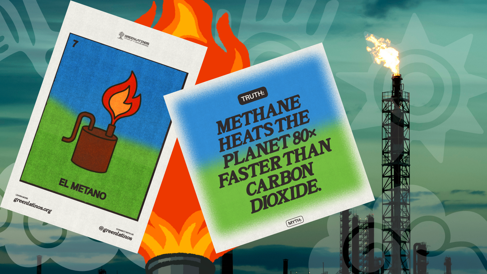Image of Methane flare and GreenLatinos Art